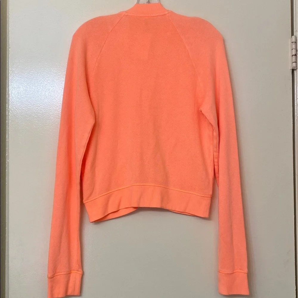 Skims neon orange terry zip sweater - Picture 4 of 4